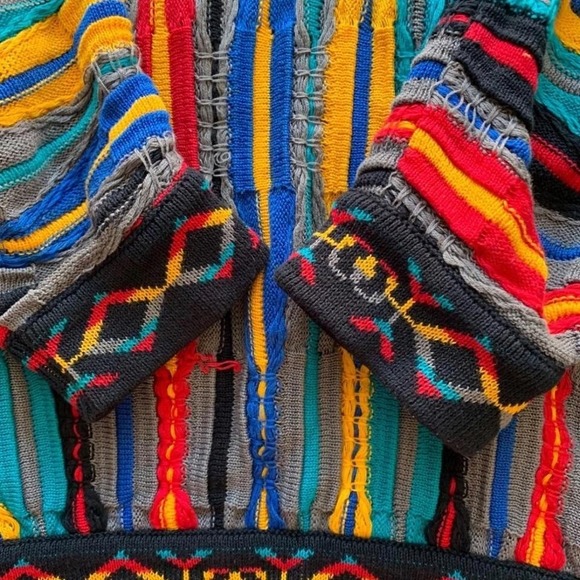 Coogi Australia Mens Multicolor Geometric Pattern Knit Sweater Size L Australia - Picture 3 of 4